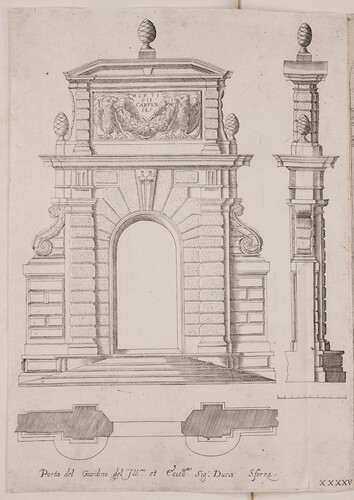 Porta del Giardino del Ill(mo) et Eccell(mo) Sig(r) Duca Sforza