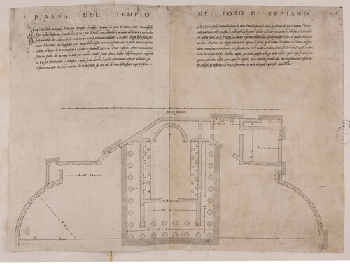 Pianta del tempio nel foro di Traiano