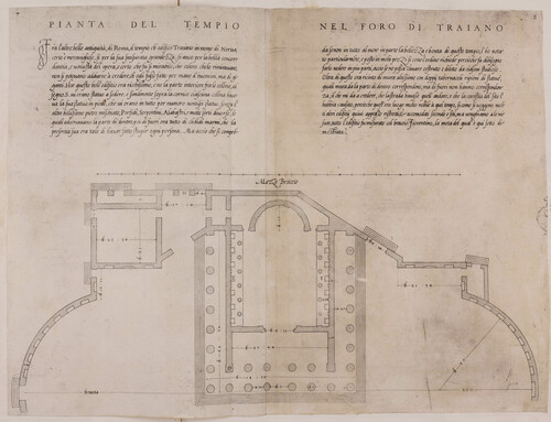 Pianta del tempio nel foro di Traiano