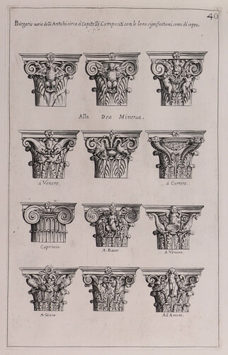 Bizzarie varie delli antichi a capitelli compositi con le loro significationi como di sopra