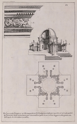 Del presente tempio se ne ritrova parte nella via Appia ornato per quanto si è possuto vedere nel presente modo...