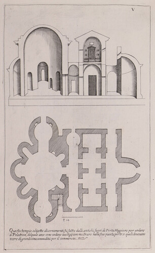 Questo tempio schietto di ornamenti fu fatto dalli antichi fuori di Porta Maggiore per andare a Palestrina...