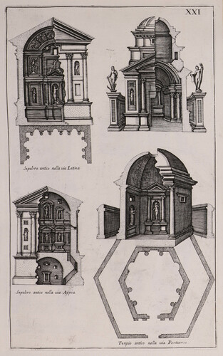 Sepolcro antico nella via Latina / Sepolcro antico nella via Appia / Tenpio antico nella via Portuense