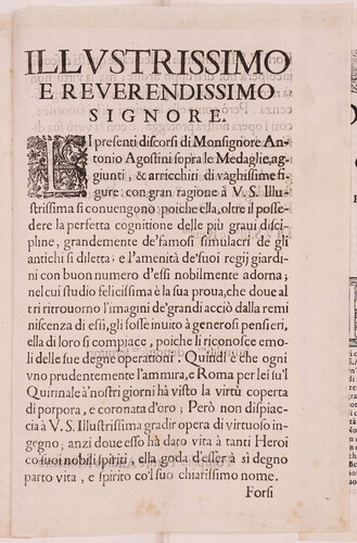 Illustrissimo e reverendissimo signore