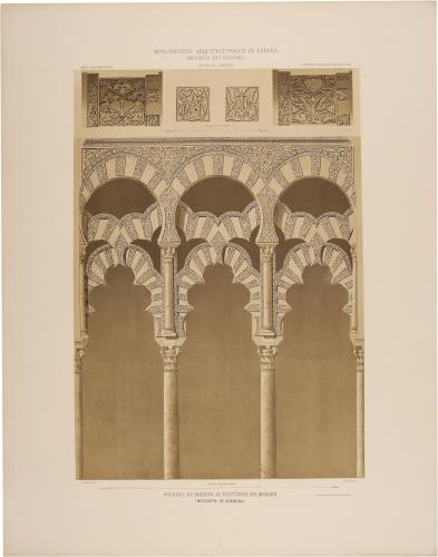 Córdoba.  Arcadas de ingreso al vestíbulo del mihrab de la Mezquita 