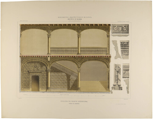 Madrid. Alcalá de Henares. Escalera del Palacio Arzobispal 