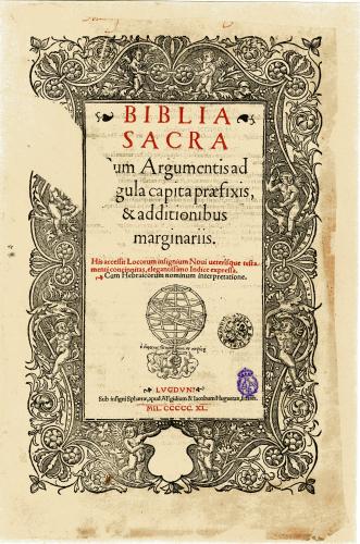 BIBLIA SACRA ... : [portada]