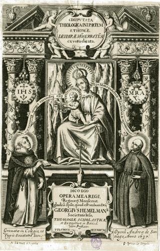  [La VIRGEN de Montserrat con santo Tomás de Aquino y san Ignacio de Loyola : portada]