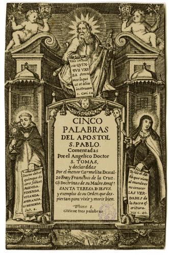 CINCO PALABRAS DEL APOSTOL S. PABLO Comentadas Por el Angelico Doctor S. TOMAS ... : [portada