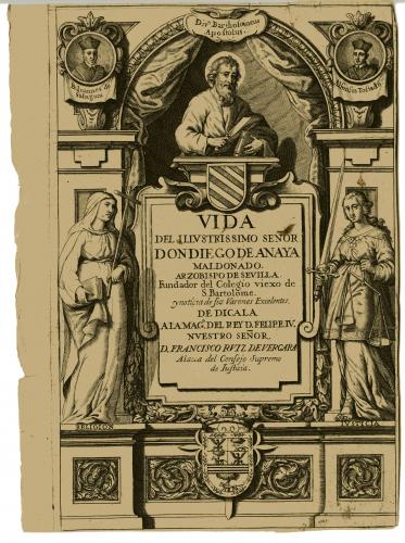 [San Bartolomé y alegorías de la Religión y la Justicia : portada] 