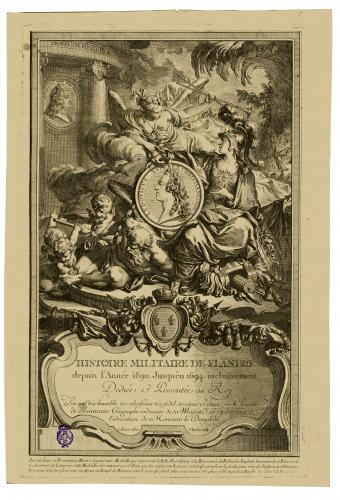 [Minerva sosteniendo una medalla de Luis XV] 