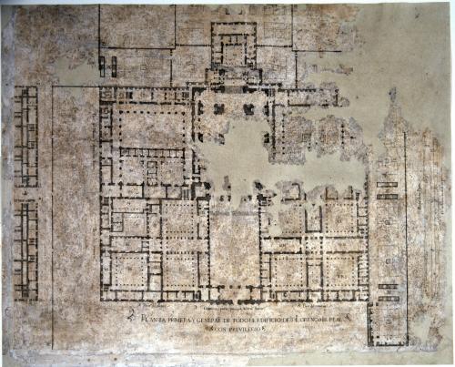 PLANTA PRIMERA Y GENERAL DE TODO EL EDIFICIO DE S. LORENÇO EL REAL
