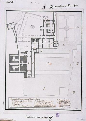 Plano de los Subterraneos del Palacio Arave