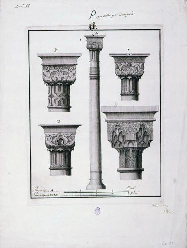 [Columna y capiteles de la Alhambra]