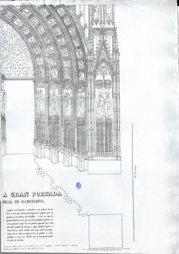 PROYECTO DE LA GRAN PORTADA DE LA YGLESIA CATEDRAL DE BARCELONA