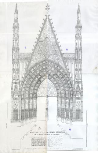 PROYECTO DE LA GRAN PORTADA DE LA YGLESIA CATEDRAL DE BARCELONA