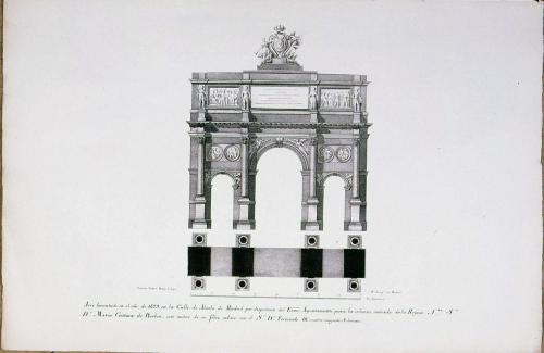 COLECCION DE ESTAMPAS LITOGRAFICAS, QUE REPRESENTAN LOS MONUMENTOS ERIGIDOS ... DE MADRID EN EL AÑO DE 1829, CON MOTIVO DEL FELIZ ENLACE DE ... D. FERNANDO VII CON ... DOÑA MARIA CRISTINA DE BORBON 