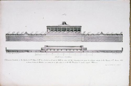 COLECCION DE ESTAMPAS LITOGRAFICAS, QUE REPRESENTAN LOS MONUMENTOS ERIGIDOS ... DE MADRID EN EL AÑO DE 1829, CON MOTIVO DEL FELIZ ENLACE DE ... D. FERNANDO VII CON ... DOÑA MARIA CRISTINA DE BORBON 