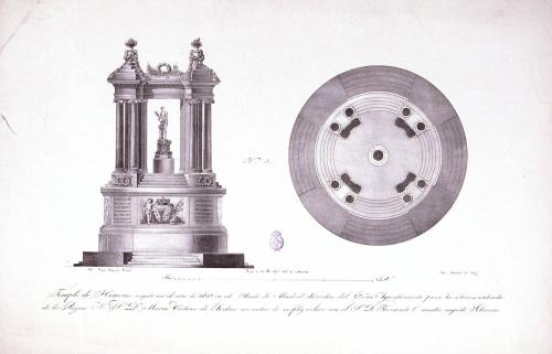 COLECCION DE ESTAMPAS LITOGRAFICAS, QUE REPRESENTAN LOS MONUMENTOS ERIGIDOS ... DE MADRID EN EL AÑO DE 1829, CON MOTIVO DEL FELIZ ENLACE DE ... D. FERNANDO VII CON ... DOÑA MARIA CRISTINA DE BORBON 