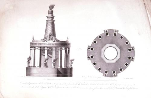 COLECCION DE ESTAMPAS LITOGRAFICAS, QUE REPRESENTAN LOS MONUMENTOS ERIGIDOS ... DE MADRID EN EL AÑO DE 1829, CON MOTIVO DEL FELIZ ENLACE DE ... D. FERNANDO VII CON ... DOÑA MARIA CRISTINA DE BORBON 