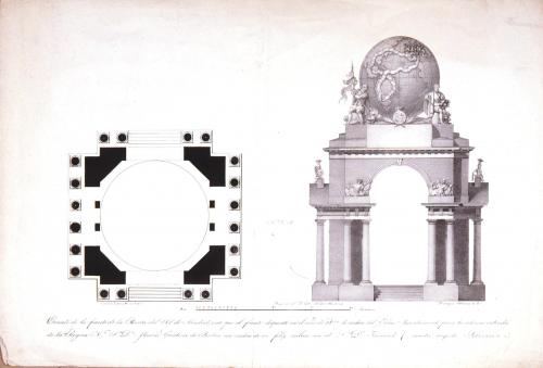 [COLECCIÓN de estampas litográficas, que representan los monumentos erigidos ... de Madrid en el año de 1829, con motivo del feliz enlace de ... D. Fernando VII con ... Doña María Cristina de Borbón]