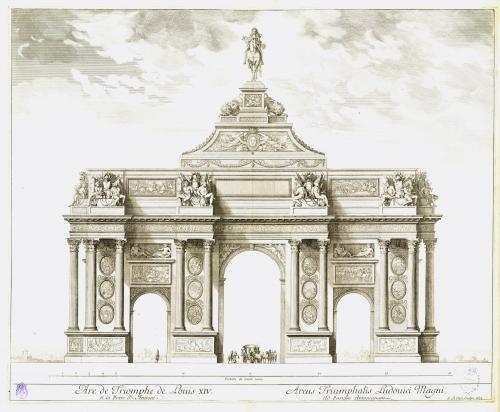 Arc de Triomphe de Louis XIV a la Porte St. Antoine = Arcus Triumphalis Ludovici Magni ad Portam Antonianam