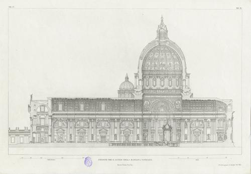 SEZIONE PER IL LUNGO DELLA BASILICA VATICANA