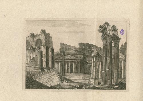 NUOVA RACCOLTA DELLE PRINCIPALI VEDUTE ANTICHE E MODERNE DELL'ALMA CITTÀ DI ROMA E SUE VICINANZE INCISE A BULLINO DA PIETRO ED ACHILLE PARBONI E PIETRO RUGA L'ANNO 1830 : [portada]