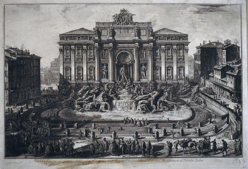 Veduta in prospettiva della gran Fontana dell'Acqua Vergine detta di Trevi Architettura di Nicola Salvi 