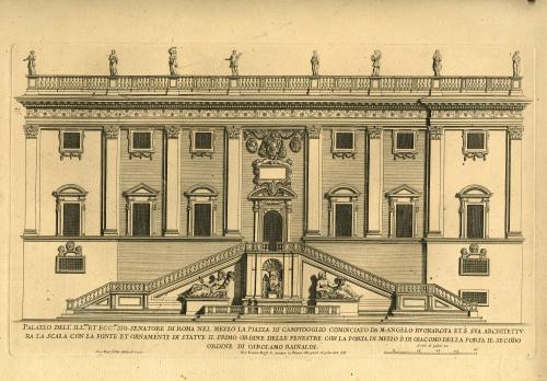 NUOVI DISEGNI DELL'ARCHITETTURE E PIANTE DE PALAZZI DI ROMA DE PIU CELEBRI ARCHITETTI : LIBRO SECONDO