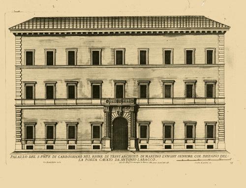 NUOVI DISEGNI DELL'ARCHITETTURE E PIANTE DE PALAZZI DI ROMA DE PIU CELEBRI ARCHITETTI : LIBRO SECONDO