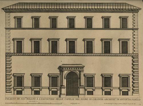 NUOVI DISEGNI DELL'ARCHITETTURE E PIANTE DE PALAZZI DI ROMA DE PIU CELEBRI ARCHITETTI : LIBRO SECONDO