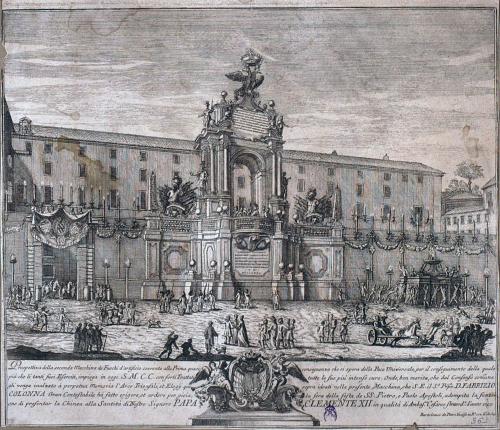 [PUBBLICHE Feste fatte in Roma da L'Eccmo. Príncipe D. Fabricio e D. Lorenzo Colonna, Ambasciatori de S. M. C. nell' anni 1731 a 1776 Per la presentazione della Chinea a la Santitá di N. S. il Papa