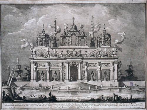 [PUBBLICHE Feste fatte in Roma da L'Eccmo. Príncipe D. Fabricio e D. Lorenzo Colonna, Ambasciatori de S. M. C. nell' anni 1731 a 1776 Per la presentazione della Chinea a la Santitá di N. S. il Papa