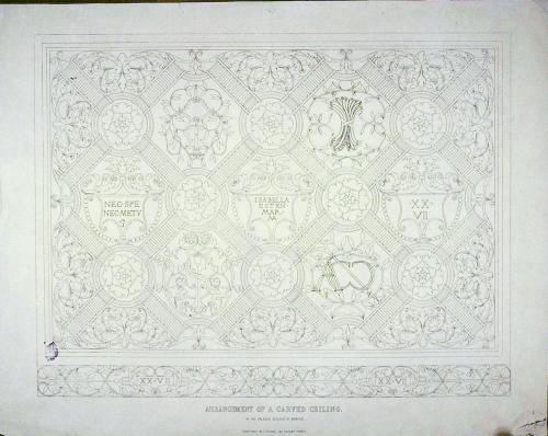 ARRANGEMENT OF A CARVED CEILING IN THE PALAZZO VECCHIO AT MANTUA