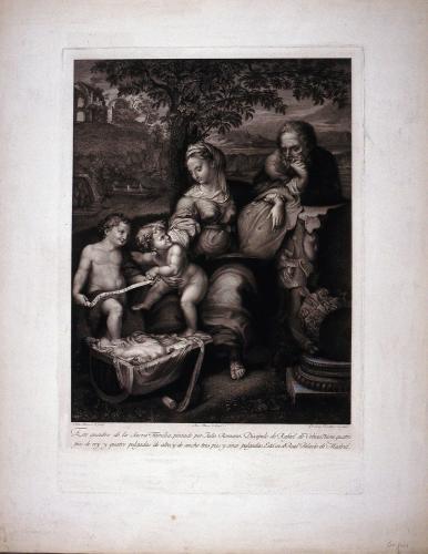 [Sagrada Familia del roble, pintada por Julio Romano]