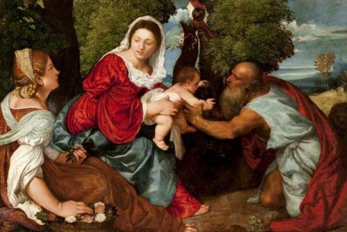 Virgen con Niño, San Jerónimo y Santa Dorotea 