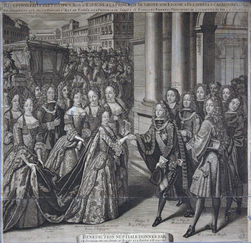 RECIVIMIENTO QUE HIçO D. FHELIPE V REY DE ESPAÑA, A LA PRINCESA DE SABOYA SU ESPOSA EN FIGUERAS, PRINCIPADO DE CATHALUNA, EL DIA 2 de Noviembre 1701