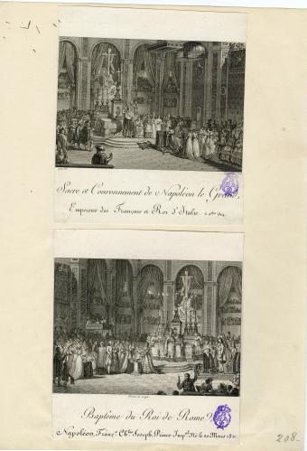 Sacre et Couronnement de Napoleón le Grand, Empereur des français et Roi d'Italie. 2 ocbre. 1804