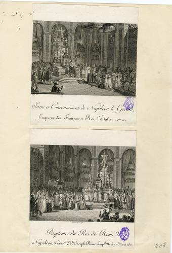 Bapteme du Roi de Rome, Napoleón, Françs. Chles Joseph. Prince Impal. né le 20 Mars 1811