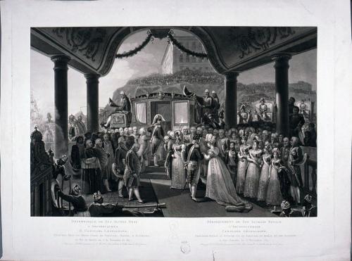 DÉBARQUEMENT DE SON ALTESSE ROYALE L'ARCHIDUCHESSE CAROLINE LÉOPOLDINE, PRICESSE-ROYALE DU ROYAUME-UNI DE PORTUGAL, DU BRESIL ET DES ALGARVES, à RIO-JANEIRO, le 5 NOVEMBRE 1817