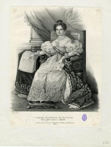 MARIA CRISTINA DE BORBON. : Reyna Gobernadora de España