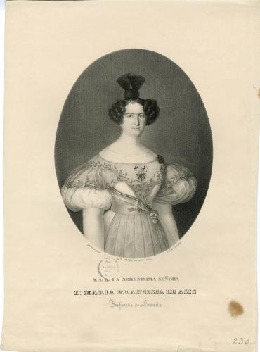 S.A.R. LA SERENISIMA SEÑORA Dª. MARIA FRANCISCA DE ASIS : Infanta de España