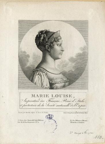 MARIE LOUISE, Imperatrice des Français, Reine d'Italie et protectrice de la Societé maternelle de l'Empire 
