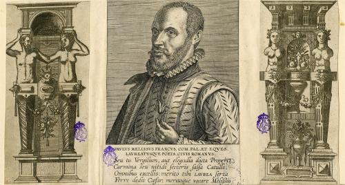 PAULUS MELISSUS FRANCUS, COM.PAL.ET EQUES, LAUREATUSQUE POETA, CIVIS ROMANUS