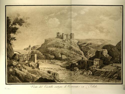 Vista del castillo antiguo de Cervantes en Toledo