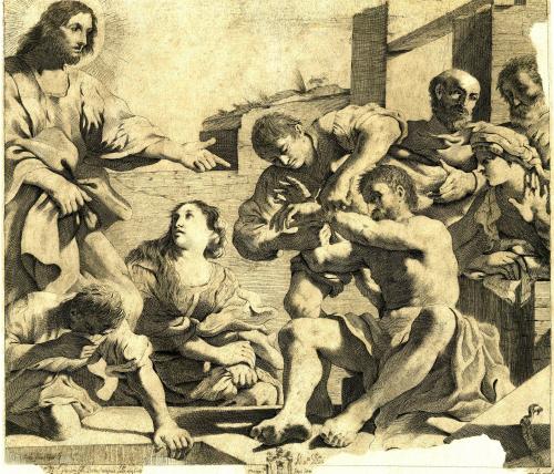 La Resurrección de Lázaro (copia de Guercino)