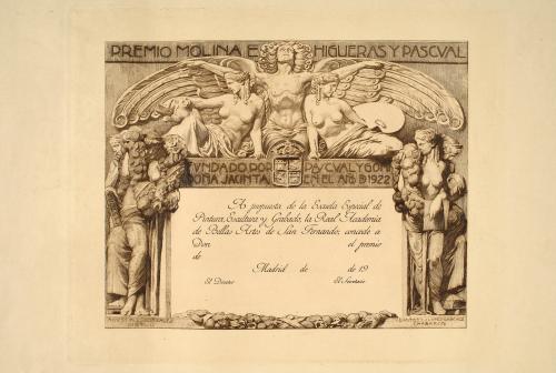 Premio Molina e Higueras y Pascual : fundado por Pascual y Goñi doña Jacinta en el año de 1922 : [diploma]