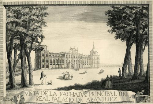 VISTA DE LA FACHADA PRINCIPAL DEL REAL PALACIO DE ARANJUEZ 