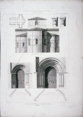 [Planta y fachada lateral de Santa María del Naranco. Oviedo]